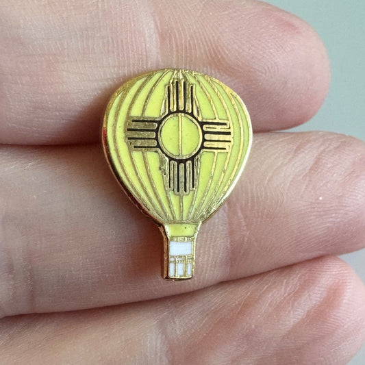 New Mexico Yellow Zia Sun Symbol Balloon Enamel Pin