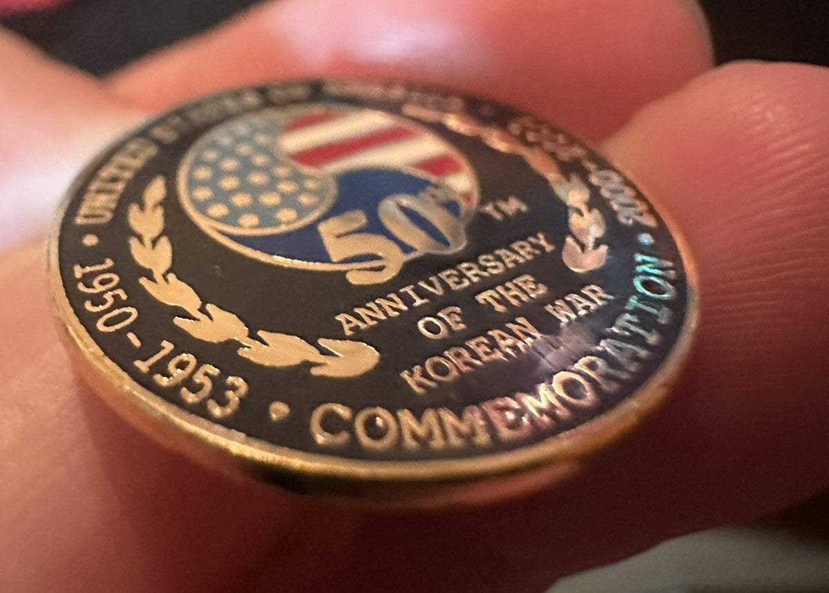 50TH ANNIVERSARY - Korean War -USA  Commemoration Lapel Hat Pin 1950-2003