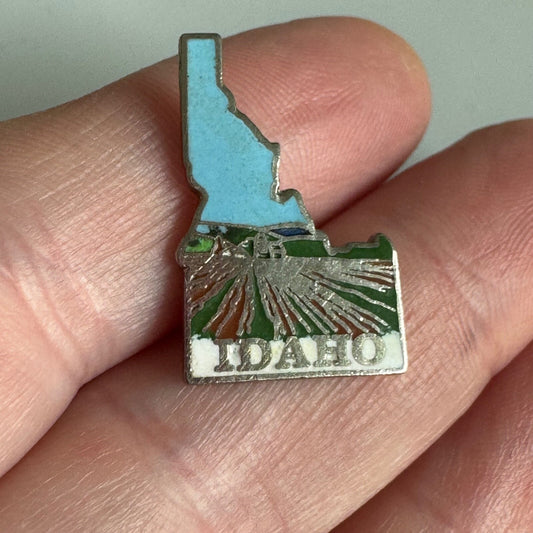 Idaho State Souvenir Pin – Enamel Map Agriculture