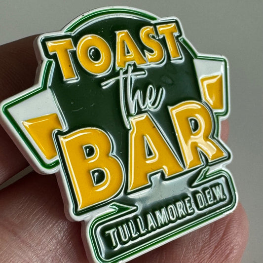 Tullamore D.E.W. "Toast the Bar" Irish Whiskey Promo Pin Dew