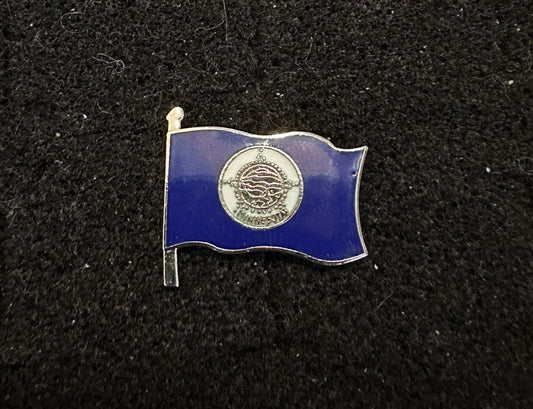 Vintage Minnesota State Flag Enamel Lapel Pin Hat Tac