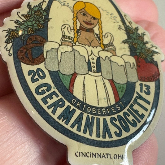 2013 Germania Society Oktoberfest Cincinnati Ohio Lapel Pin 