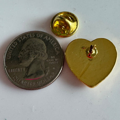 Classic Gold Puffy Heart Pin – Minimalist Romantic Lapel Brooch