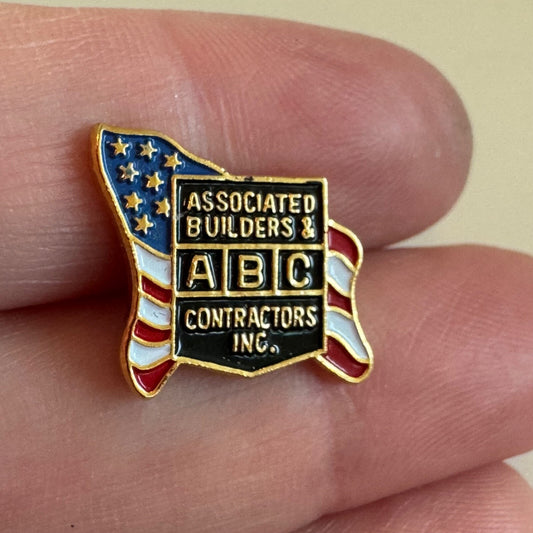 Vintage Associated Builders & Contractors Inc Lapel Pin Tie Tack ABC