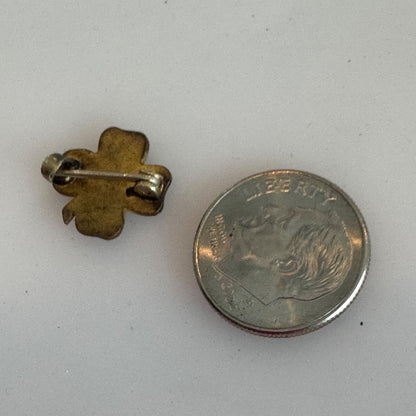 Vintage CC 4-H 4H Clover Lapel Pin Shamrock