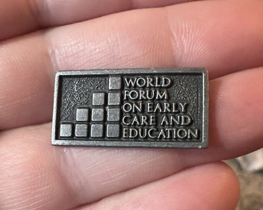 World Forum on Early Care and Education Pin Pewter