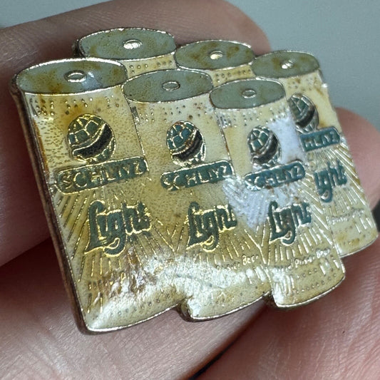 Vintage Schlitz Light Beer 6-Pack Pin – Vintage Breweriana Enamel Collectible
