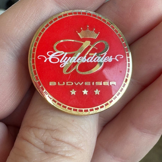 Budweiser Clydesdales Lapel Pin Enamel Red Gold 