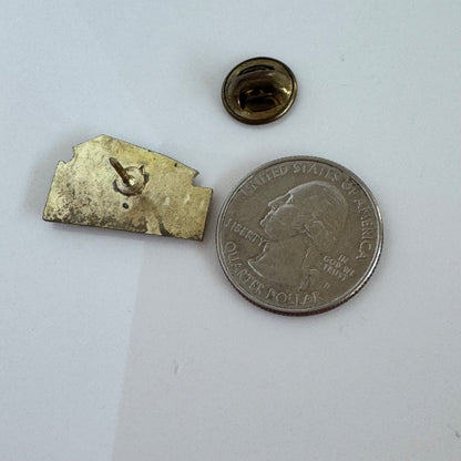 Vintage Lancaster County PA Covered Bridge Souvenir Enamel Lapel Pin