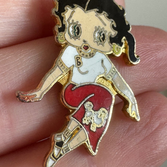 Vintage Betty Boop Poodle Skirt Lapel Pin 1986 1950s