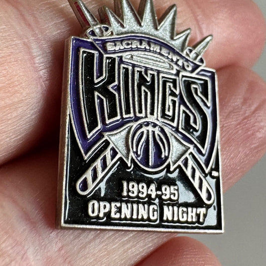 Vintage Sacramento Kings 1994–95 Opening Night Pin – NBA Collectible Enamel