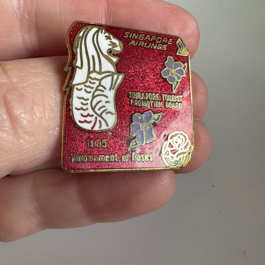 Vintage 1985 Singapore Airlines Tournament of Roses Rose Parade Bowl Pin