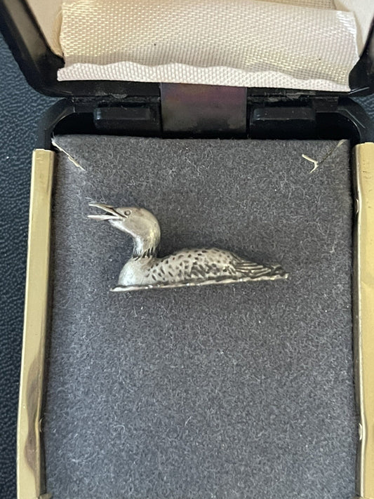 VTG. NEW 1980 SID BELL STERLING SILVER DUCK BROOCH /PIN IN ORIGINAL BOX