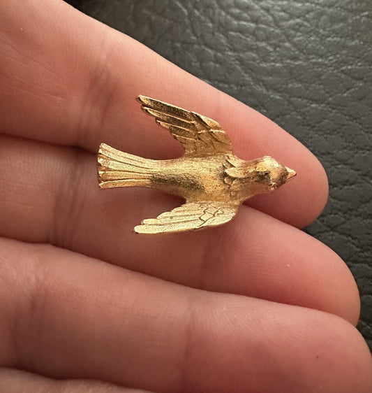 Avon Vintage Gold-tone Dove Bird Pin Tie Tack