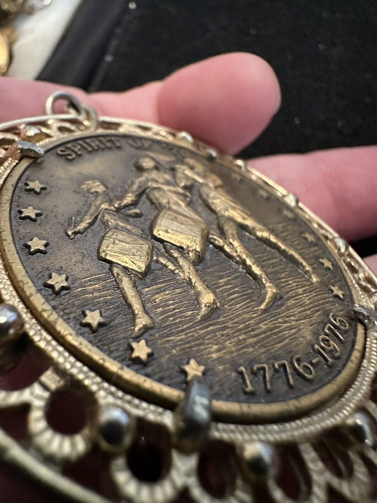 1976 Spirit Of ‘76 Medal New Buffalo Harbor Bicentennial USA Coin Pendant