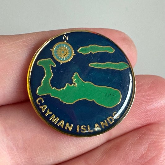 Vintage Cayman Islands Lapel Pin Souvenir Tourist