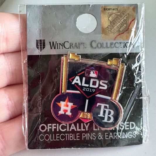 2019 ALDS Pin – Astros vs Rays Playoff Series WinCraft MLB Badge