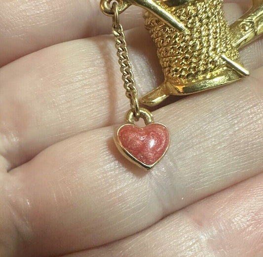Vintage 1993 Avon Sewing Spool Scissors Needle Thread Heart Lapel Pin Brooch