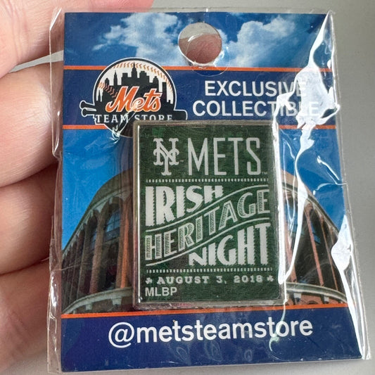 Mets Irish Heritage Night Pin – August 3, 2018 MLB Team Store Exclusive