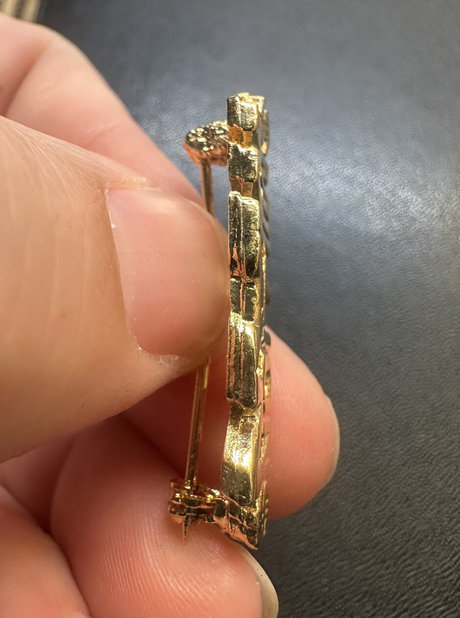 Gold Tone Million Dollar Man Pin $Million$