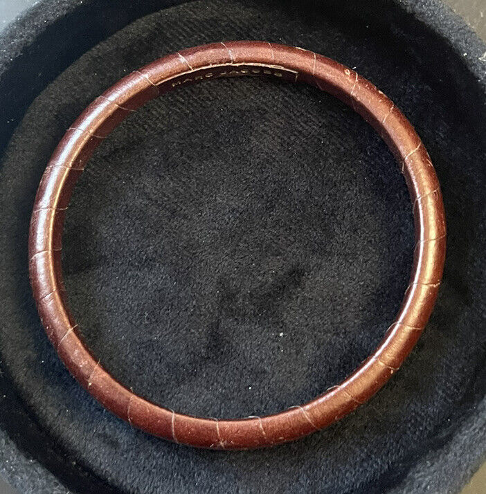 Timeless Women’s Brown Leather Marc Jacobs Bangle Bracelet 8”