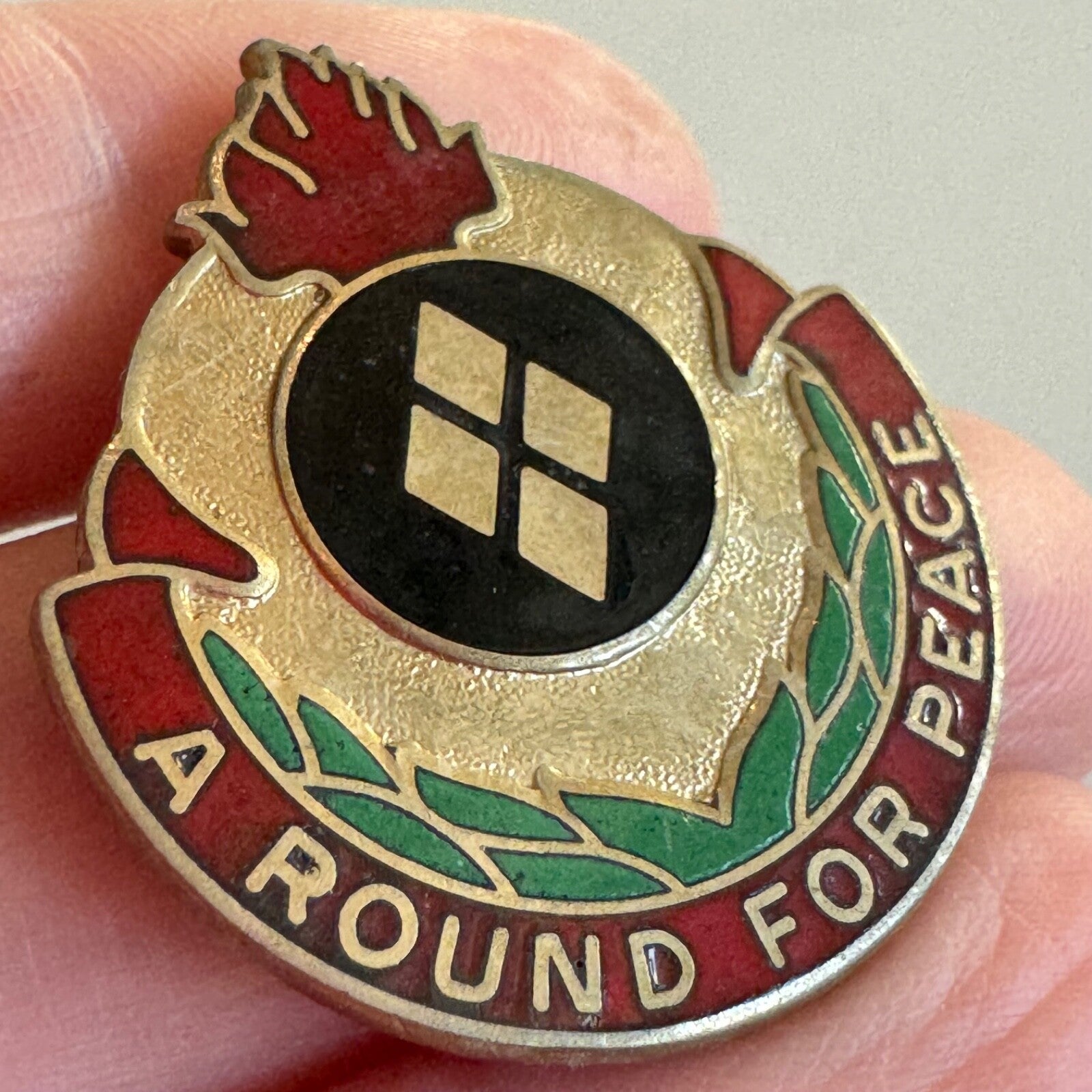 39th Ordnance Group U.S. Army DUI Pin – “A Round for Peace” N.S. Meyer