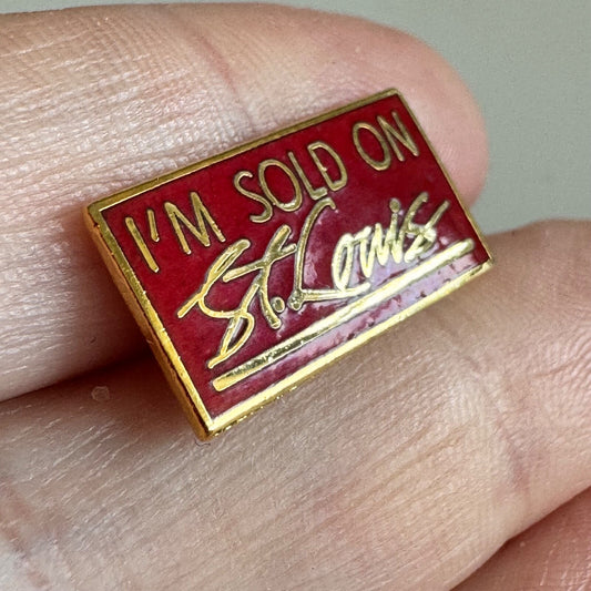 Vintage I’m Sold on St. Louis Pin – Retro Tourism Souvenir Tourist