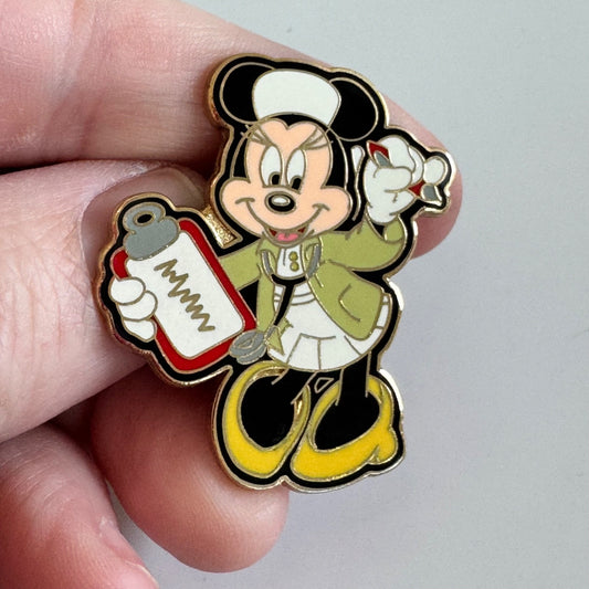 Disney Nurse Minnie Mouse with Stethoscope & Clipboard Trading Pin 2004