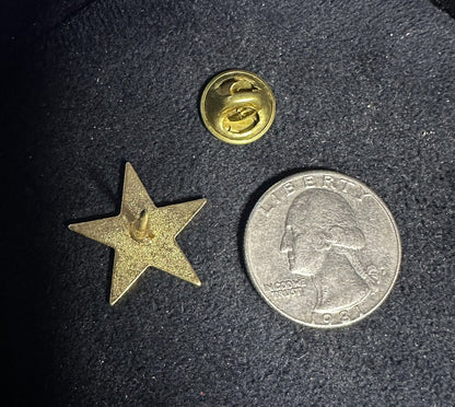 Vintage - Blue Star TEXAS Longhorn Steer Tie Tack Lapel Hat Pin Lone Star Cowboy