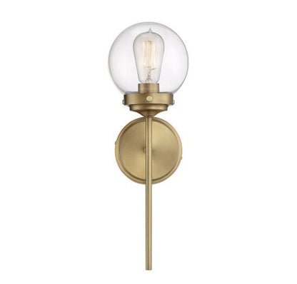 Wall Sconce in Natural Brass Savoy House M90025NB Tuxedo Park