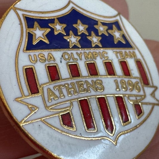 Vintage USA Olympic Athens 1896 Lapel Pin Enamel