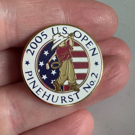 2005 U.S. Open Pinehurst No. 2 Golf Pin – Patriotic Golfer Design