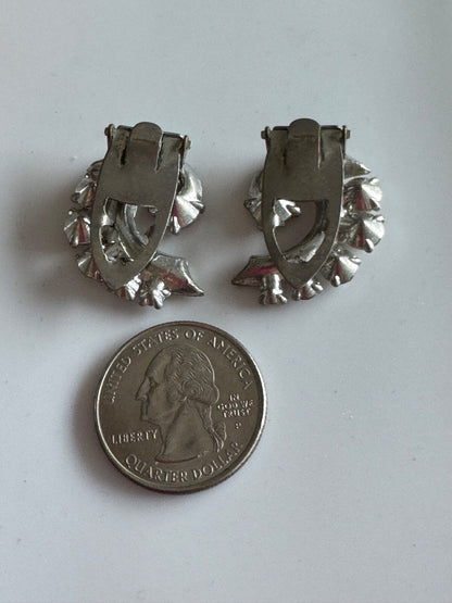 Antique Crescent Rhinestone Dress Clips – Art Deco Style