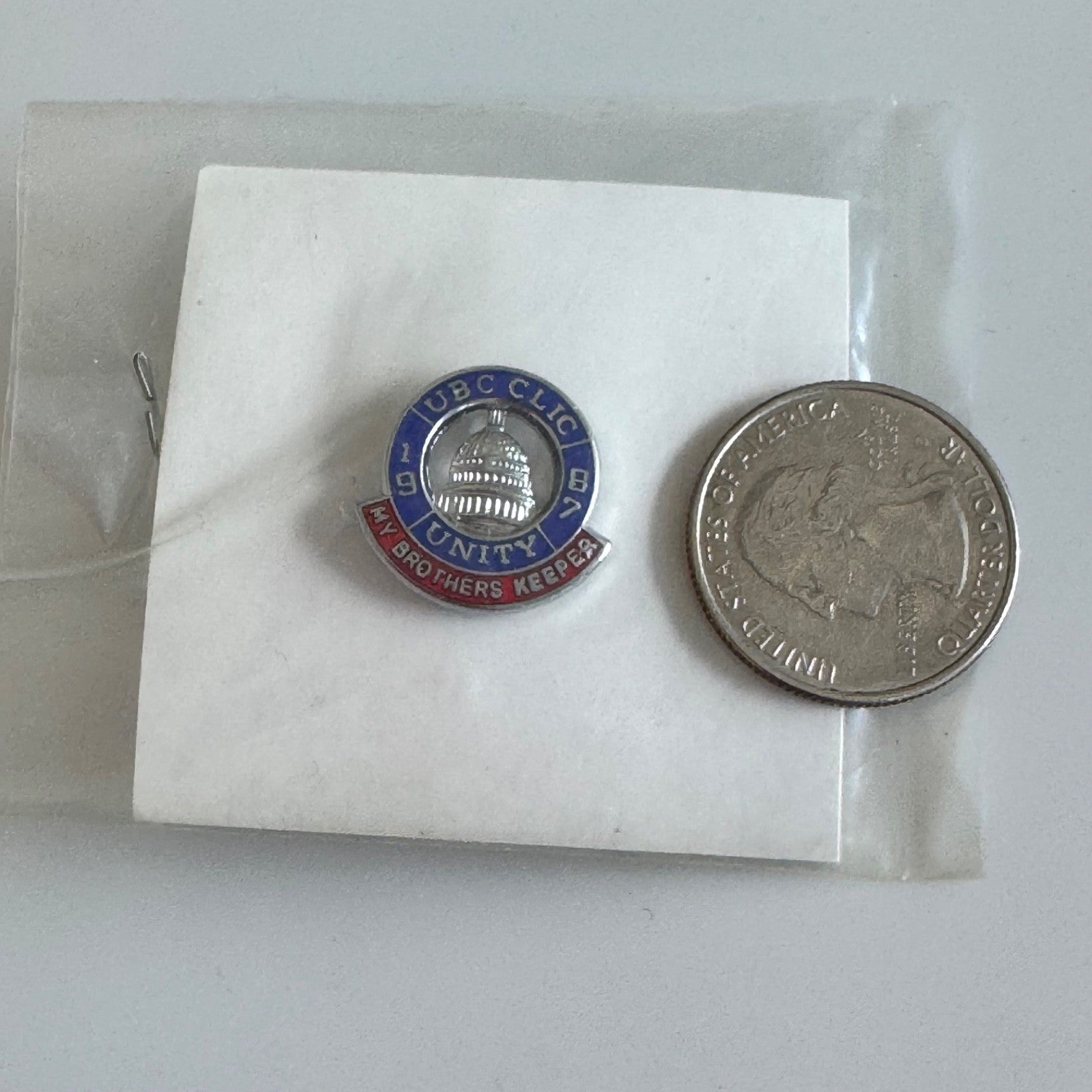 1978 UBC CLIC Unity “My Brothers Keeper” United Brotherhood of Carpenters Pin