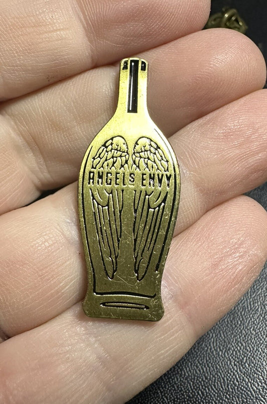 Angels Envy Bourbon Bottle with Wings Kentucky Collectible Pin Lincoln Henderson
