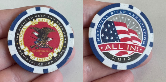 NRA Challenge Coin – All In! 2012 Poker Chip Style – National Rifle Association