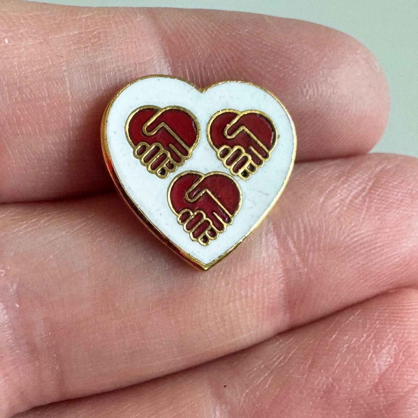 Vtg Employees Community Fund of Boeing White Heart Pin Tie Tack
