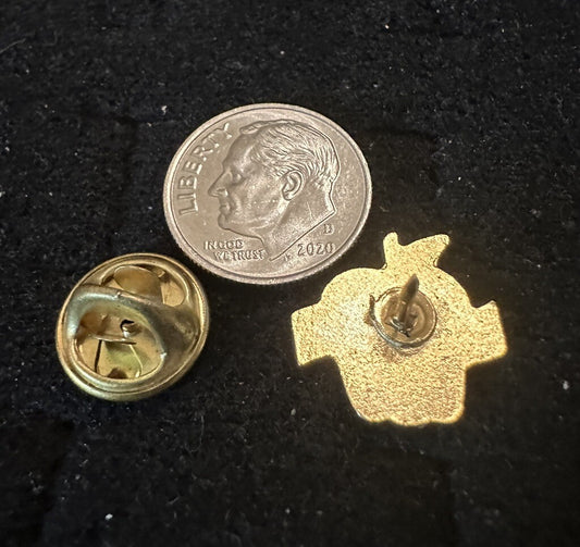 Washington State Apple Pin 1990 Enamel Lapel Pin Gold Toned Single Clutch Back