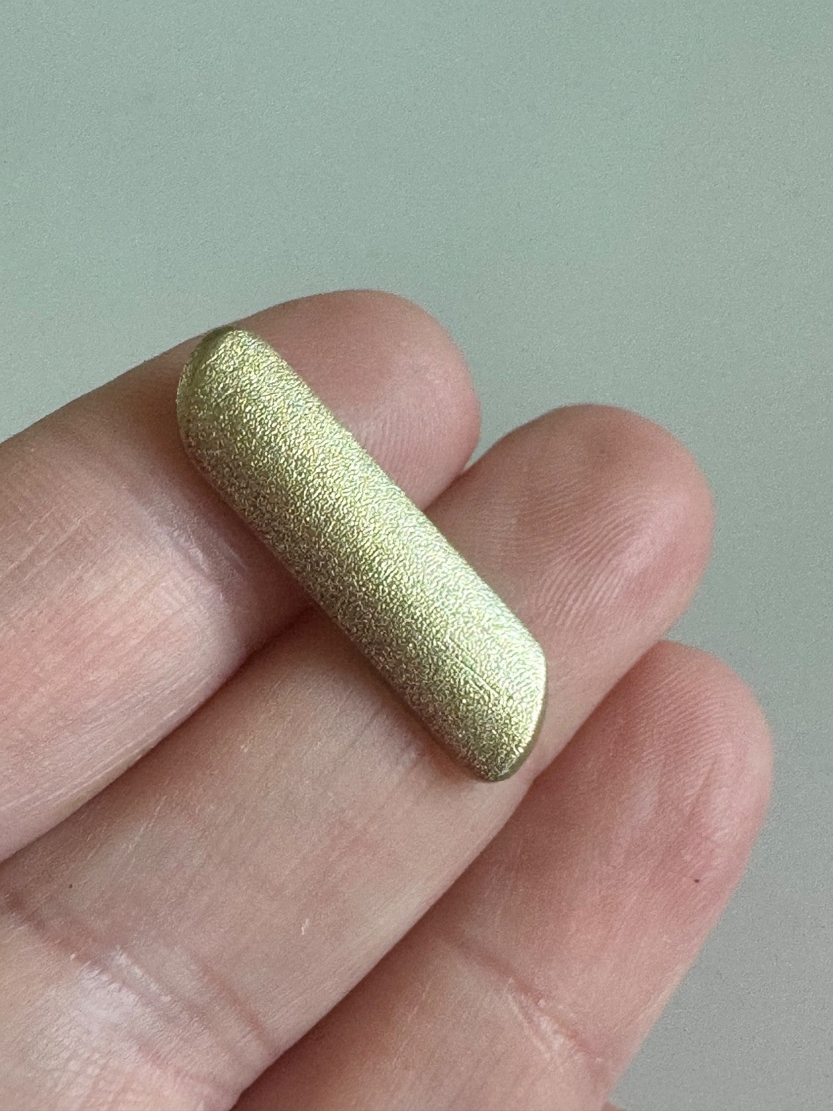 Varsity School Letter Jacket Pin Textured Matte Gold Oval Service Bar Lapel Pin