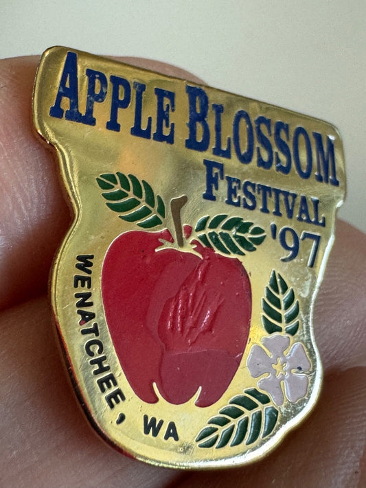 Vintage 1997 Wenatchee Apple Blossom Festival Pin Washington 
