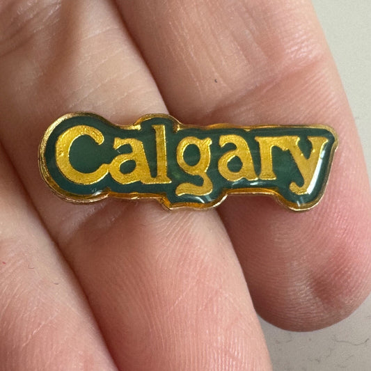 Vintage Calgary Alberta Canada Souvenir Tourist Lapel Pin
