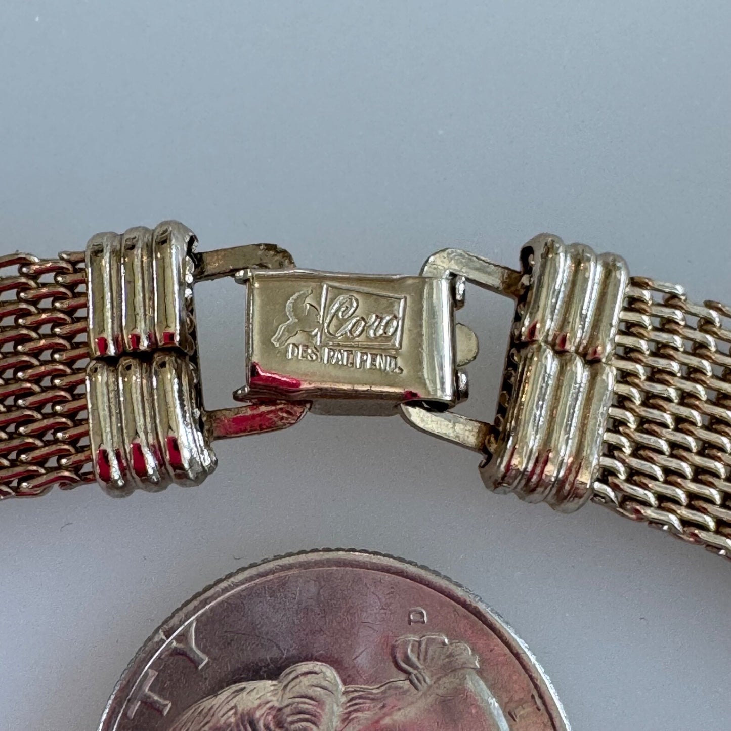 1950s CORO Goldtone Mesh Necklace Choker