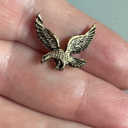 Bronze Eagle Pin Tie Tack – Small Detailed American Symbol Eagle Badge