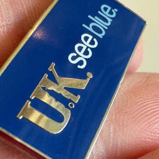 University of Kentucky “See Blue” Pin – UK Pride Lapel Badge Wildcats