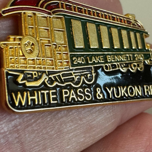 Vintage White Pass & Yukon RR 240 Lake Bennett Lapel Pin Railroad Lapel Pin