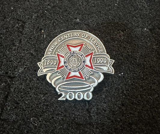 VTG VFW Lapel Pin Hat A New Century Of Service 2000 Veterans Of Foreign Wars