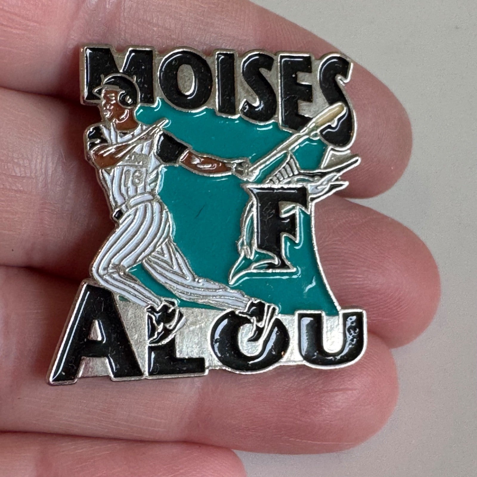 Vintage Moises Alou Florida Marlins Pin – MLB Baseball Player Badge