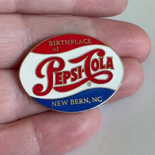 Vintage Pepsi-Cola Pin – Birthplace New Bern North Carolina NC Pepsi