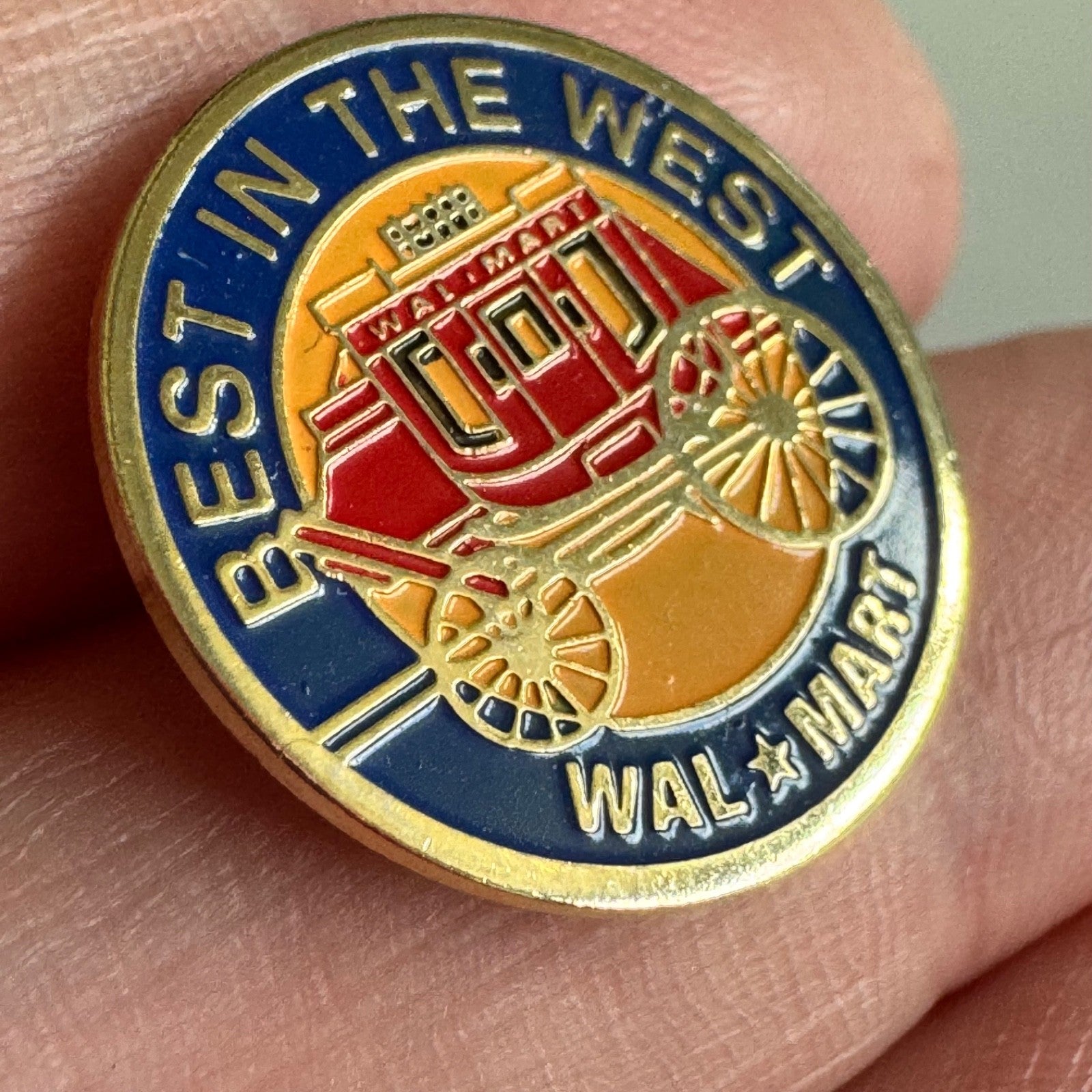 Vintage Walmart Best in the West Stagecoach Pin Wal-Mart