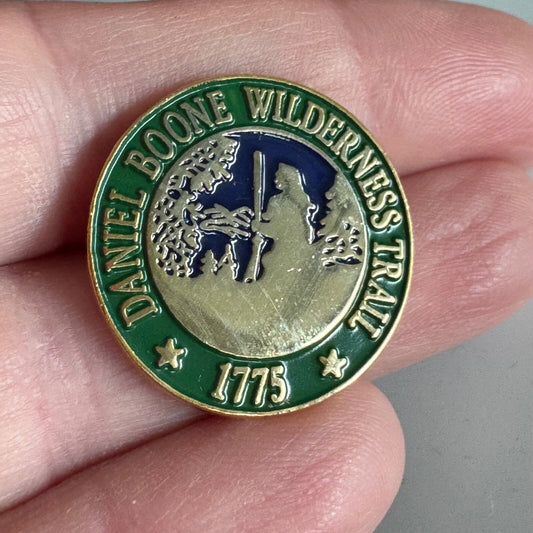 Vintage Daniel Boone Wilderness Trail Pin – 1775 Pioneer Design Rare